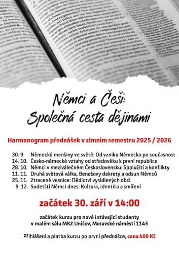 Němci a Češi: Společná cesta dějinami - Univerzita třetího věku