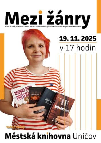 Mezi žánry – Křest knih, autorské čtení a beseda s Madlou Pospíšilovou Karasovou